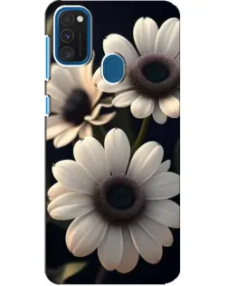 Чохол для Samsung Galaxy A21s з картинкою «Білі маргаритки макро»