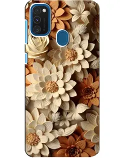 Чохол для Samsung Galaxy A21s з картинкою «Бежевий флористичний декор»