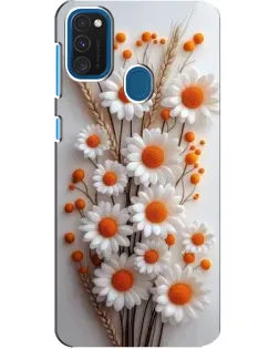 Чохол для Samsung Galaxy A21s з картинкою «Білі сухоцвіти»