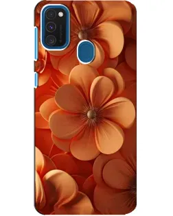 Чохол для Samsung Galaxy A21s з картинкою «Помаранчева макро квітка»