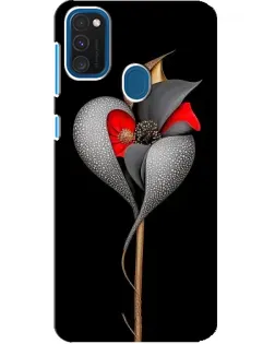 Чохол для Samsung Galaxy A21s з картинкою «Срібна фантазійна квітка»
