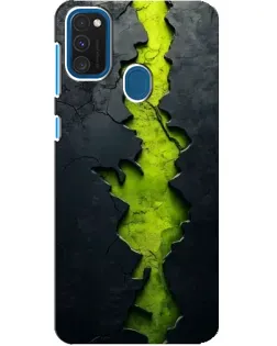 Чехол для Samsung Galaxy A21s с картинкой «Салатовый разлом скалы»