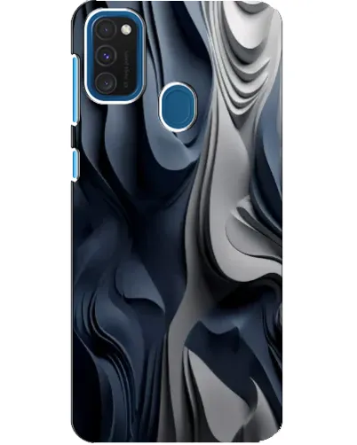 Чехол для Samsung Galaxy A21s с картинкой «Объемные синие складки» Чехол для Samsung Galaxy A21s с картинкой «Объемные синие складки»