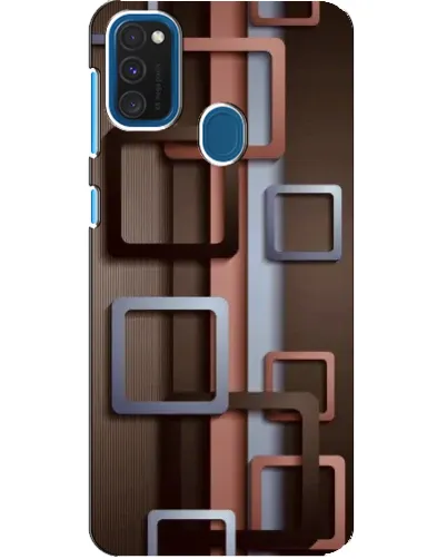 Чехол для Samsung Galaxy A21s с картинкой «Коричневые объемные квадраты» Чехол для Samsung Galaxy A21s с картинкой «Коричневые объемные квадраты»