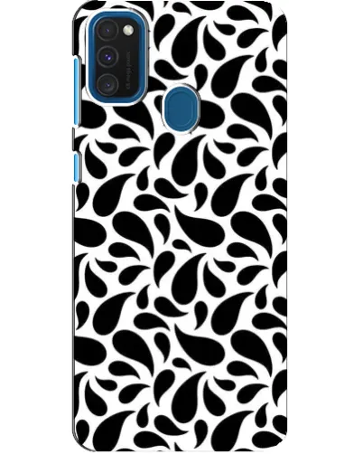 Чехол для Samsung Galaxy A21s с картинкой «Контрастные черные капли» Чехол для Samsung Galaxy A21s с картинкой «Контрастные черные капли»