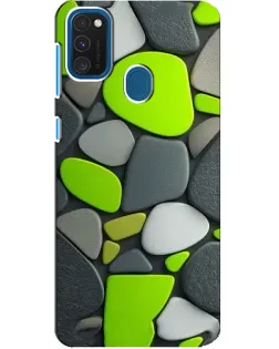 Чехол для Samsung Galaxy A21s с картинкой «Яркая неоновая галька»