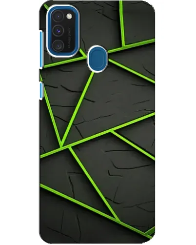 Чехол для Samsung Galaxy A21s с картинкой «Зеленые геометрические линии» Чехол для Samsung Galaxy A21s с картинкой «Зеленые геометрические линии»