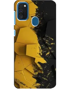 Чехол для Samsung Galaxy A21s с картинкой «Золотые осколки геометрии»