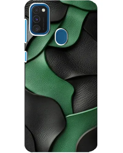 Чехол для Samsung Galaxy A21s с картинкой «Зеленые кожаные волны» Чехол для Samsung Galaxy A21s с картинкой «Зеленые кожаные волны»