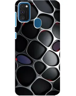 Чехол для Samsung Galaxy A21s с картинкой «Объемная темная решетка»