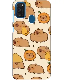 Чехол для Samsung Galaxy A21s с картинкой «Капибары с апельсинами» Чехол для Samsung Galaxy A21s с картинкой «Капибары с апельсинами»