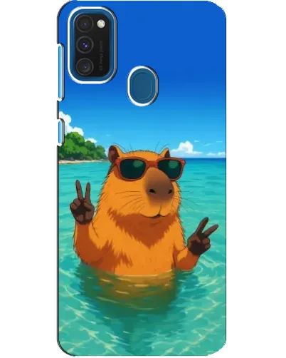 Чехол для Samsung Galaxy A21s с картинкой «Морская капибара»