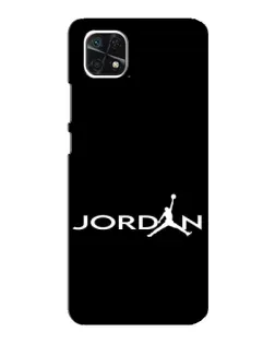 Чехол для Samsung Galaxy A22 5G с картинкой «Jordan White Logo»