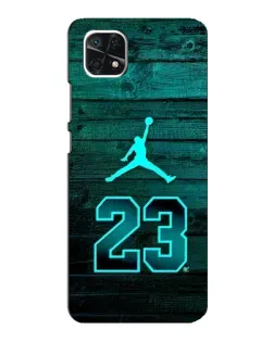 Чехол для Samsung Galaxy A22 5G с картинкой «Jordan Cyan 23»