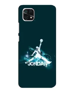 Чехол для Samsung Galaxy A22 5G с картинкой «Jordan Blue Fire»