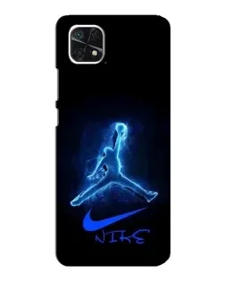 Чехол для Samsung Galaxy A22 5G с картинкой «Jordan Neon Blue»