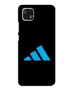Чехол для Samsung Galaxy A22 5G с картинкой «Adidas Cyan Logo»