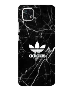 Чехол для Samsung Galaxy A22 5G с картинкой «Белый мрамор Adidas»