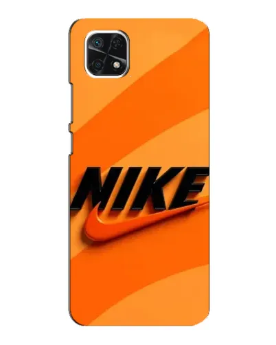 Чехол для Samsung Galaxy A22 5G с картинкой «Оранжевый драйв Nike» Чехол для Samsung Galaxy A22 5G с картинкой «Оранжевый драйв Nike»