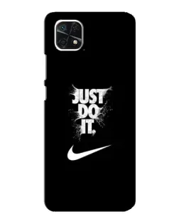 Чехол для Samsung Galaxy A22 5G с картинкой «Текстовый принт Nike»