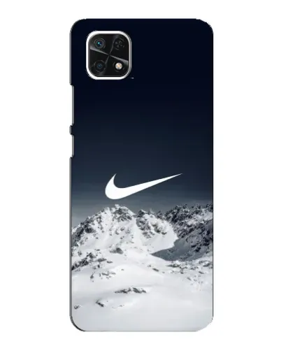 Чехол для Samsung Galaxy A22 5G с картинкой «Nike — зимние горы» Чехол для Samsung Galaxy A22 5G с картинкой «Nike — зимние горы»
