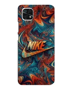 Чехол для Samsung Galaxy A22 5G с картинкой «Nike в абстракции»