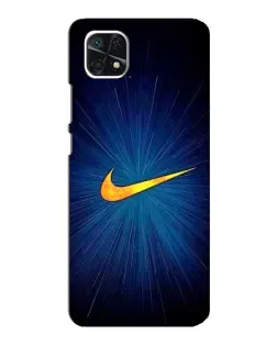 Чехол для Samsung Galaxy A22 5G с картинкой «Синий пульс Nike»