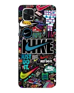 Чехол для Samsung Galaxy A22 5G с картинкой «Яркий коллаж Nike»