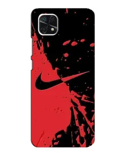 Чехол для Samsung Galaxy A22 5G с картинкой «Красные брызги Nike»