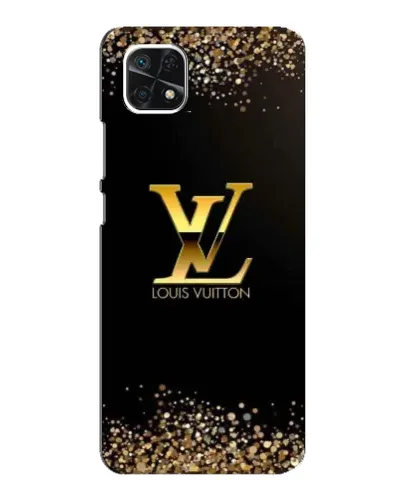 Чехол для Samsung Galaxy A22 5G с картинкой «LV — золотые искры»