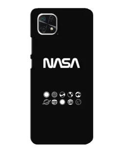 Чехол для Samsung Galaxy A22 5G с картинкой «NASA — технический принт»