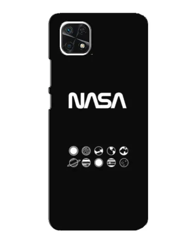 Чехол для Samsung Galaxy A22 5G с картинкой «NASA — технический принт»