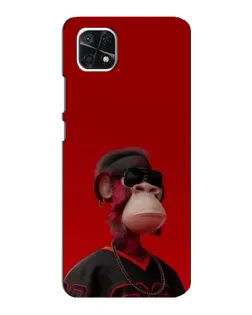 Чехол для Samsung Galaxy A22 5G с картинкой «Bored Ape в красном»