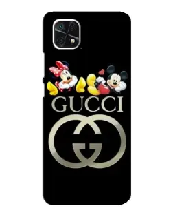 Чехол для Samsung Galaxy A22 5G с картинкой «Gucci — герои Disney»
