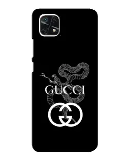 Чехол для Samsung Galaxy A22 5G с картинкой «Gucci — серебряная змея»