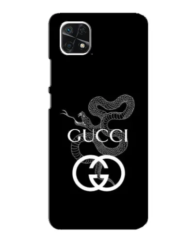 Чехол для Samsung Galaxy A22 5G с картинкой «Gucci — серебряная змея»