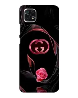 Чехол для Samsung Galaxy A22 5G с картинкой «Gucci — неоновая роза»
