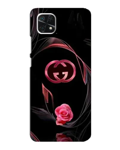 Чехол для Samsung Galaxy A22 5G с картинкой «Gucci — неоновая роза»