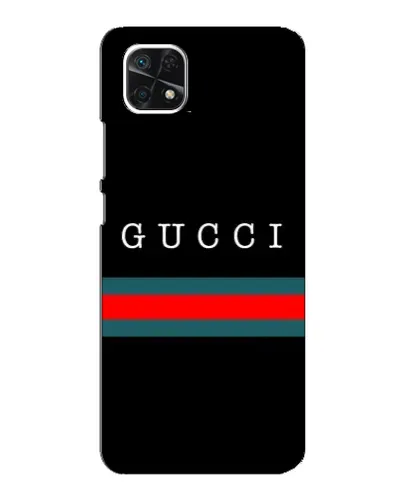 Чехол для Samsung Galaxy A22 5G с картинкой «Gucci — красный пояс»