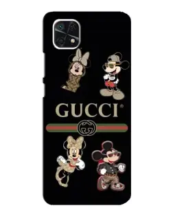 Чохол для Samsung Galaxy A22 5G з картинкою «Gucci — герої Disney та монограма»