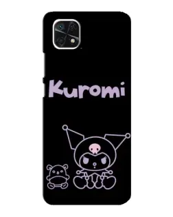 Чохол для Samsung Galaxy A22 5G з картинкою «Kuromi — чорний мінімалізм»
