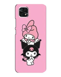 Чехол для Samsung Galaxy A22 5G с картинкой «My Melody и Kuromi»