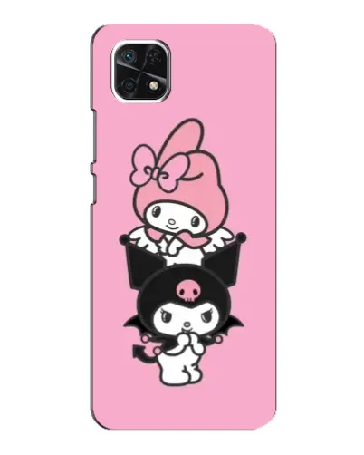 Чехол для Samsung Galaxy A22 5G с картинкой «My Melody и Kuromi»