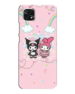 Чехол для Samsung Galaxy A22 5G с картинкой «My Melody и Kuromi»