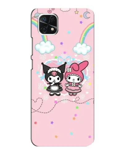 Чехол для Samsung Galaxy A22 5G с картинкой «My Melody и Kuromi»