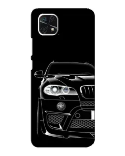 Чехол для Samsung Galaxy A22 5G с картинкой «Темный силуэт BMW»