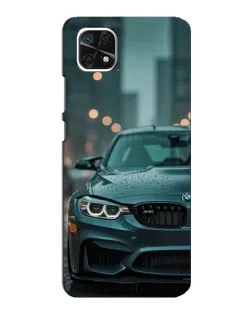 Чехол для Samsung Galaxy A22 5G с картинкой «BMW в огнях города»