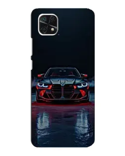 Чехол для Samsung Galaxy A22 5G с картинкой «BMW на мокрой дороге»