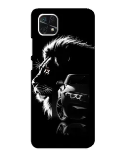 Чехол для Samsung Galaxy A22 5G с картинкой «BMW и лев»