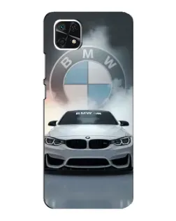 Чохол для Samsung Galaxy A22 5G з картинкою «BMW в білому диму»